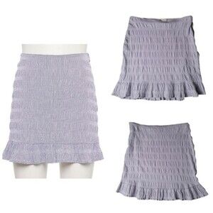 Ruffled Purple Hem Mini Skirt Juniors Size Med